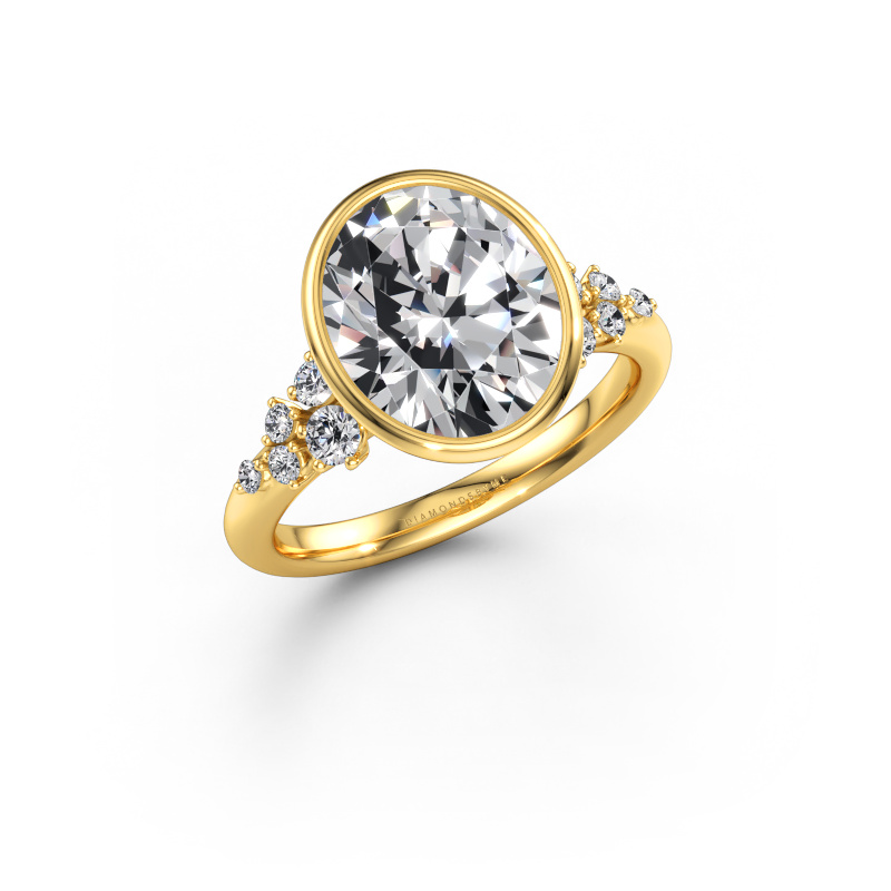 Immagine di Anello di fidanzamento Aliyah OVL 585 oro Diamante lab grown 4.166 crt