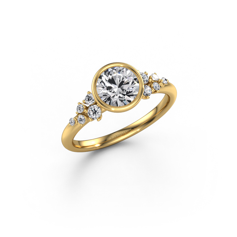 Image de Bague de fiançailles Aliyah RND 585 or jaune Diamant 1.203 crt