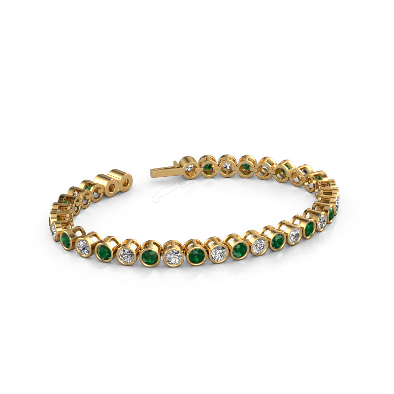 Image of Tennis bracelet Allegra 4 mm 585 gold Emerald 4 mm