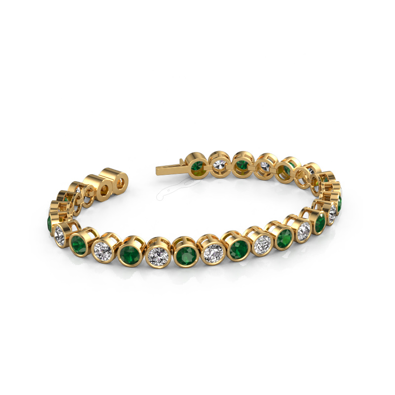 Image of Tennis bracelet Allegra 5 mm 585 gold Emerald 5 mm