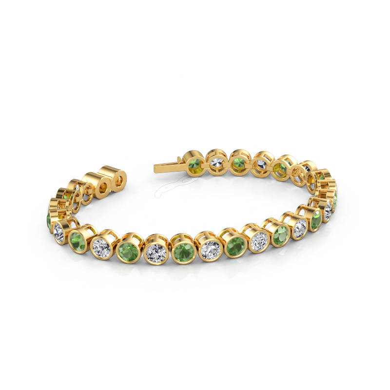 Bild von Tennisarmband Allegra 5 mm 585 Gold Turmalin grün 5 mm