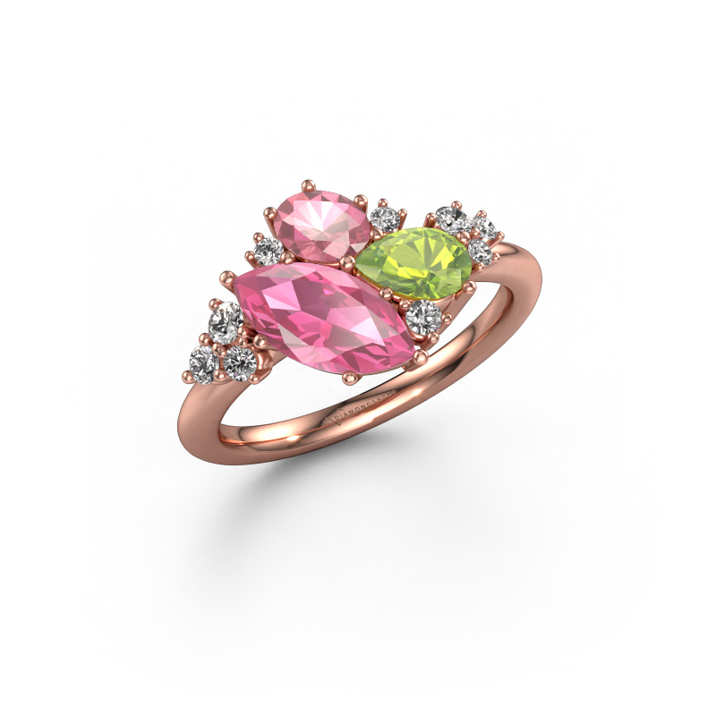 Bild von Ring Amanda 585 Roségold Pink Saphir 10x5 mm
