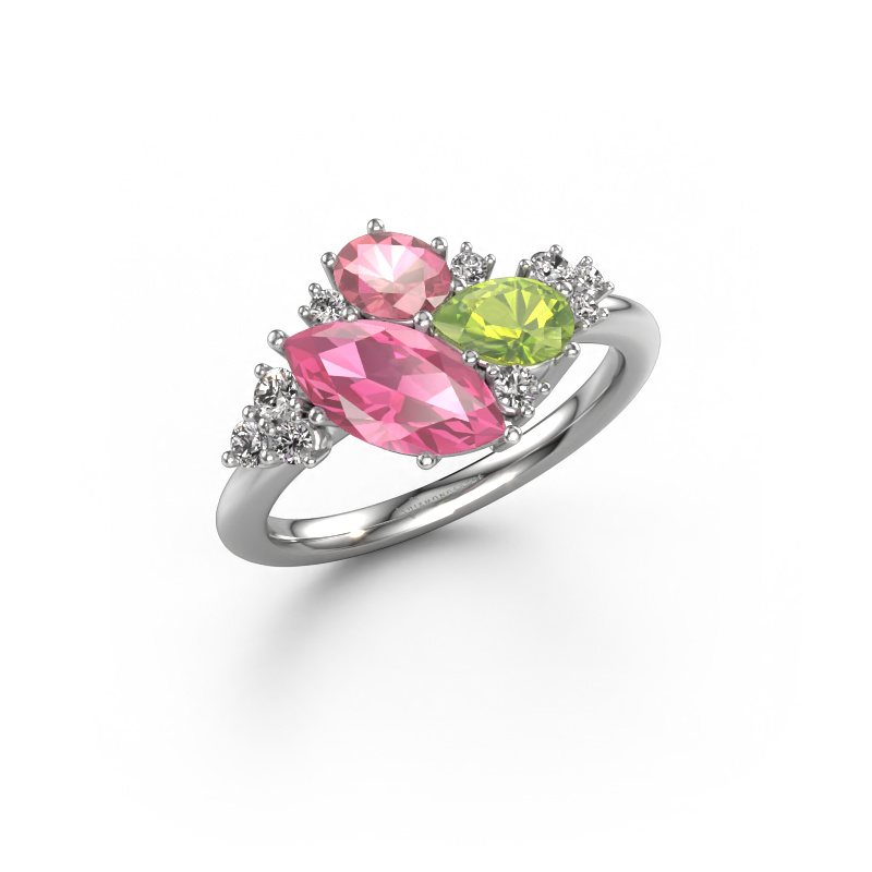 Image of Ring Amanda 585 white gold Pink sapphire 10x5 mm