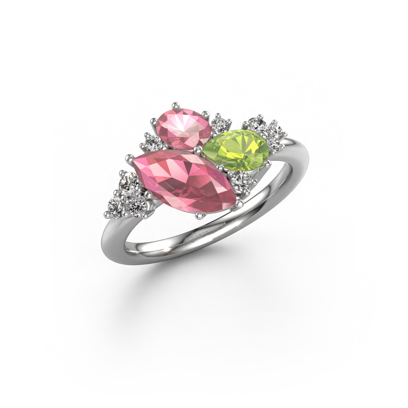 Image of Ring Amanda 585 white gold Tourmaline pink 10x5 mm