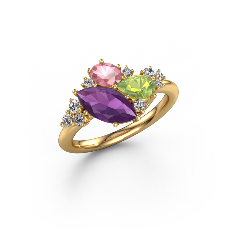 Bild von Ring Amanda 585 Gold Amethyst 10x5 mm