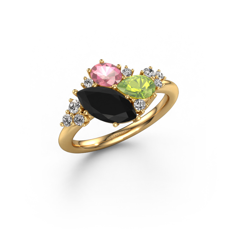Image de Bague Amanda 585 or jaune Diamant noir 1.42 crt