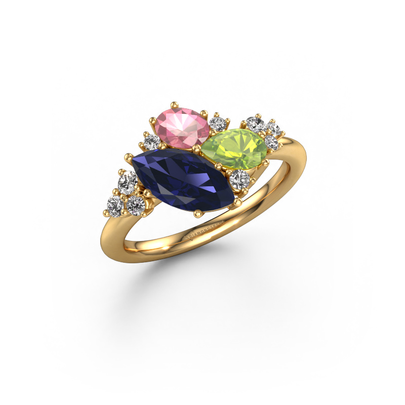 Image of Ring Amanda 585 gold Sapphire 10x5 mm