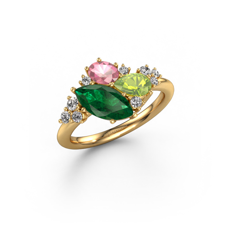 Image of Ring Amanda 585 gold Emerald 10x5 mm