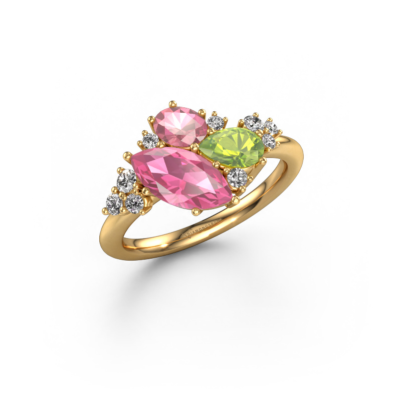 Image of Ring Amanda 585 gold Pink sapphire 10x5 mm
