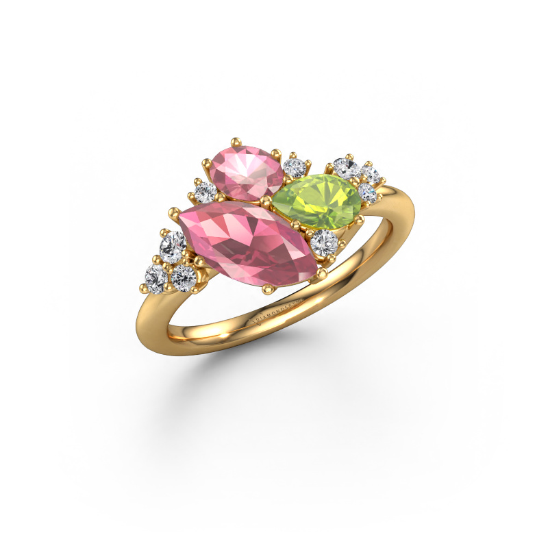 Image of Ring Amanda 585 gold Tourmaline pink 10x5 mm