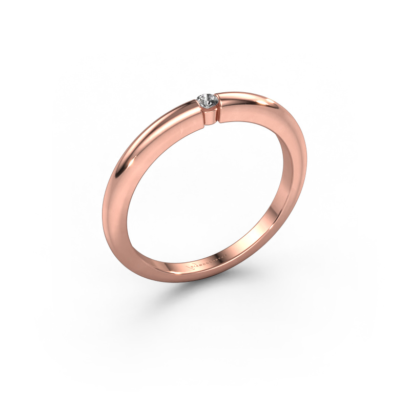 Image de Bague de fiançailles Amelia 585 or rose Diamant 0.03 crt
