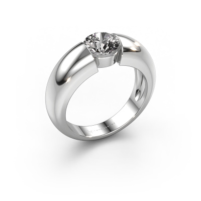 Platinum Tension Engagement Ring | TheNetJeweler