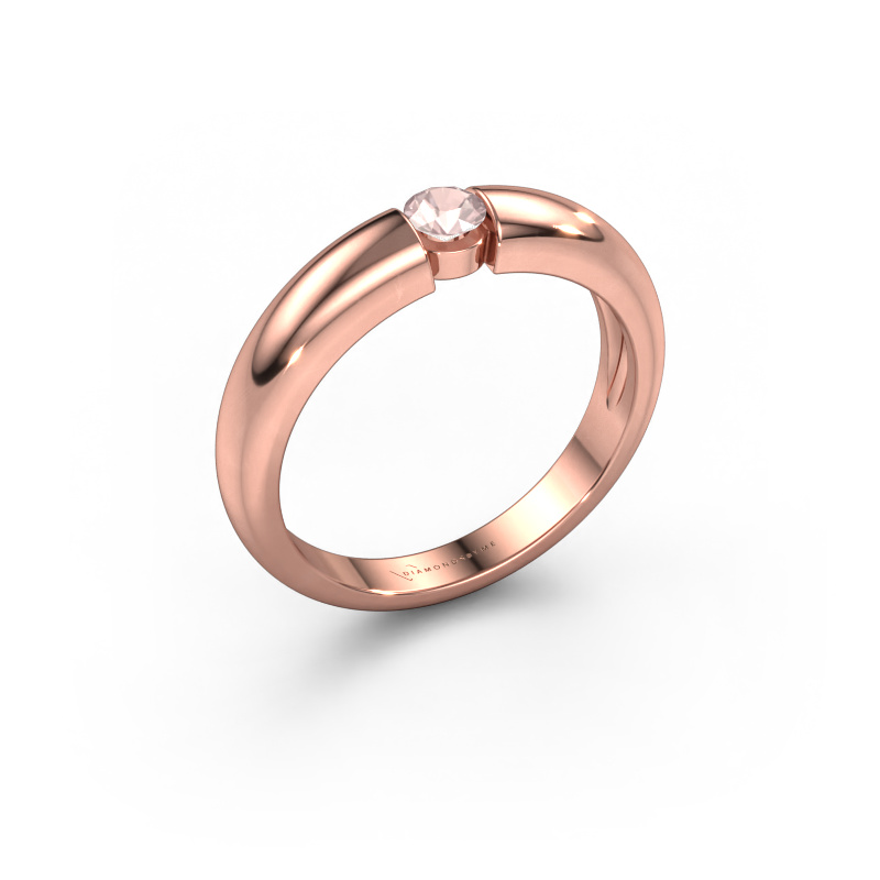 Image of Engagement ring Amelia 585 rose gold Morganite champagne 3.4 mm