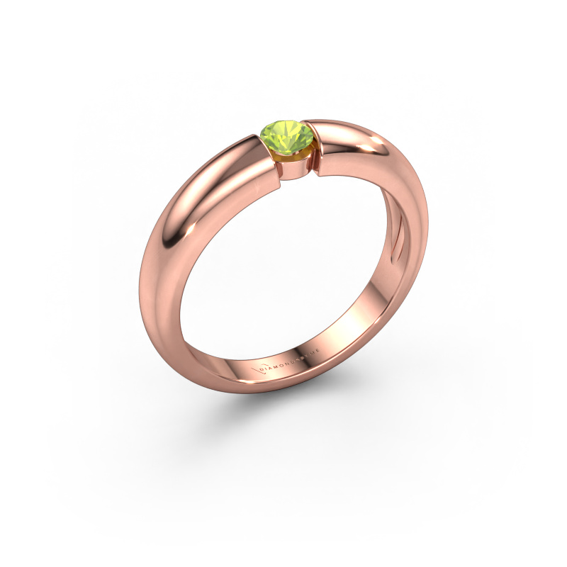 Bild von Verlobungsring Amelia 585 Roségold Peridot 3.4 mm