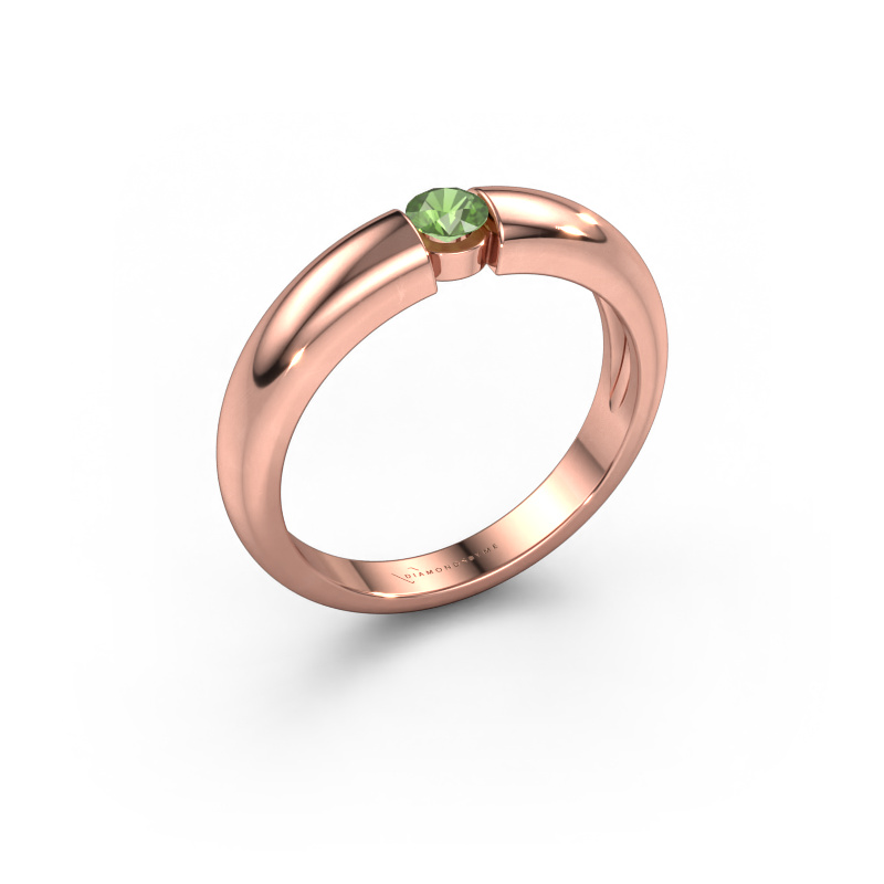 Image of Engagement ring Amelia 585 rose gold Tourmaline green 3.4 mm