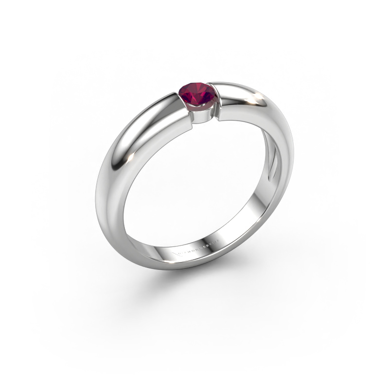 Bild von Verlobungsring Amelia 950 Platin Rhodolit 3.4 mm