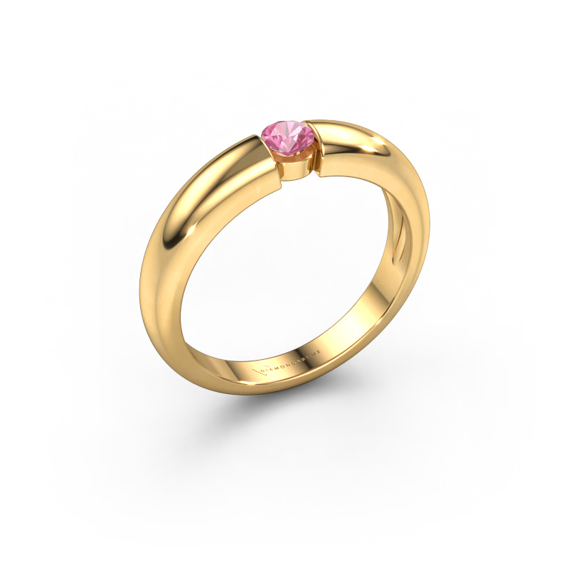 Bild von Verlobungsring Amelia 585 Gold Pink Saphir 3.4 mm