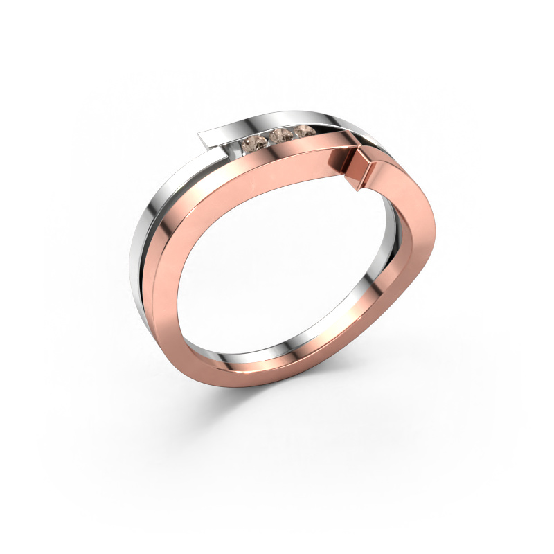 Image of Ring Amelie 585 rose gold Brown diamond 0.053 crt