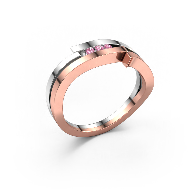 Bild von Ring Amelie 585 Roségold Pink Saphir 1.7 mm