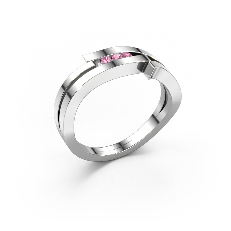 Image of Ring Amelie 585 white gold Pink sapphire 1.7 mm