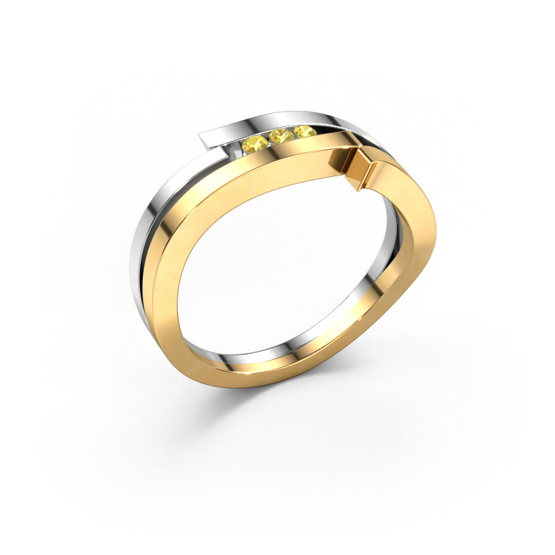 Image de Bague Amelie 585 or jaune Saphir jaune 1.7 mm