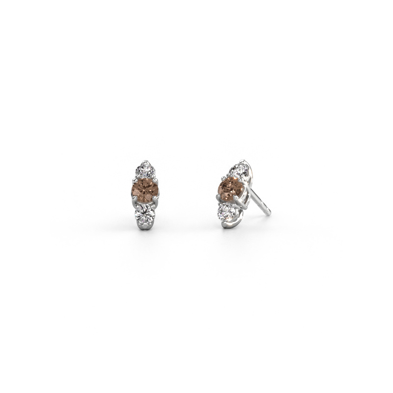 Image of Earrings Amie 925 silver Brown diamond 0.90 crt