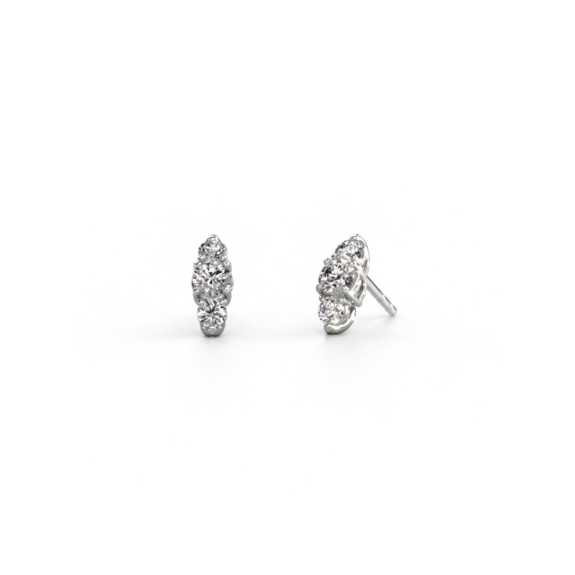 Image of Earrings Amie 585 white gold Diamond 0.90 crt