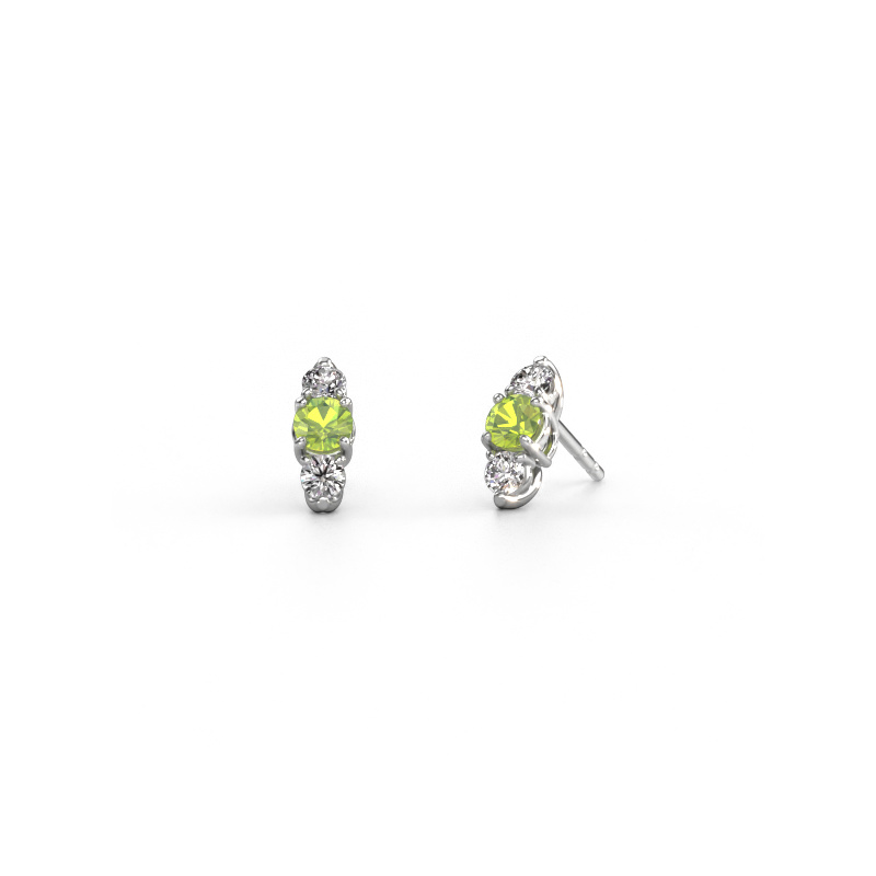 Bild von Ohrringe Amie 950 Platin Peridot 4 mm