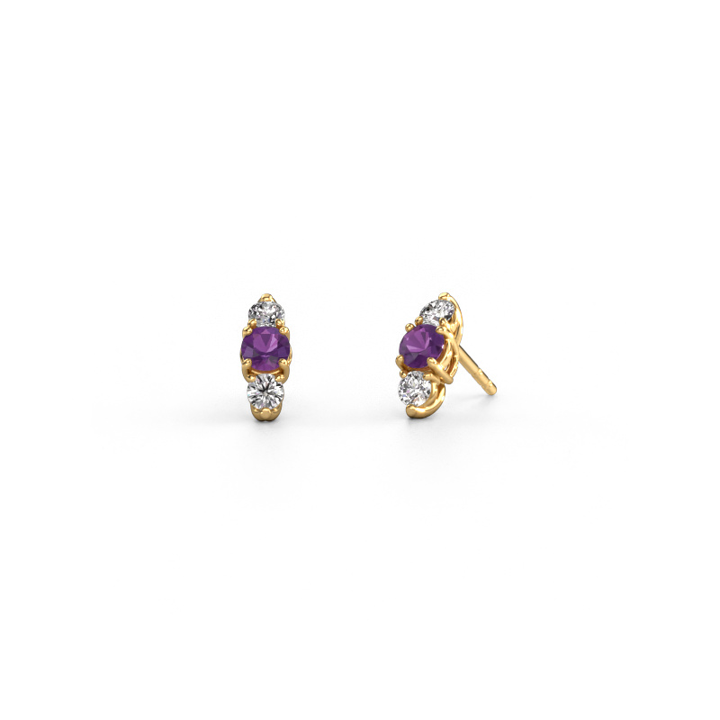 Bild von Ohrringe Amie 585 Gold Amethyst 4 mm