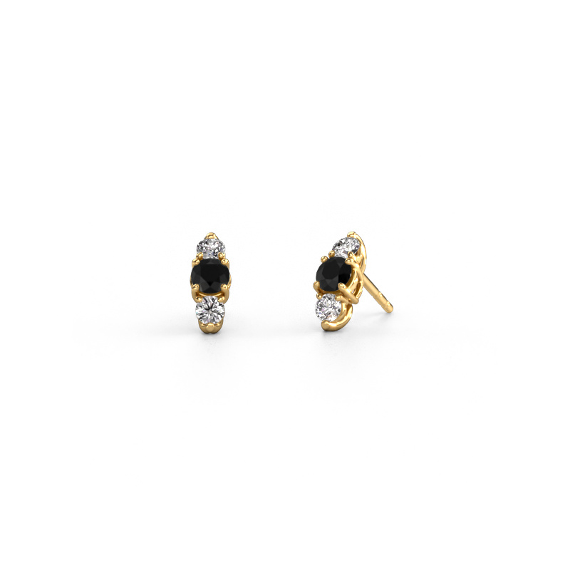 Image of Earrings Amie 585 gold Black diamond 1.00 crt