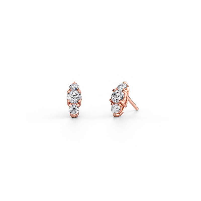 Immagine di Orecchini Amie 585 oro rosa Diamante 1.00 crt