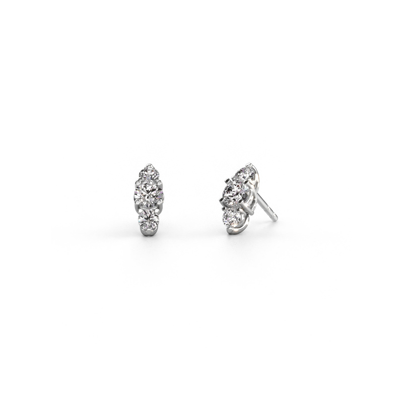 Image of Earrings Amie 585 white gold Diamond 1.00 crt