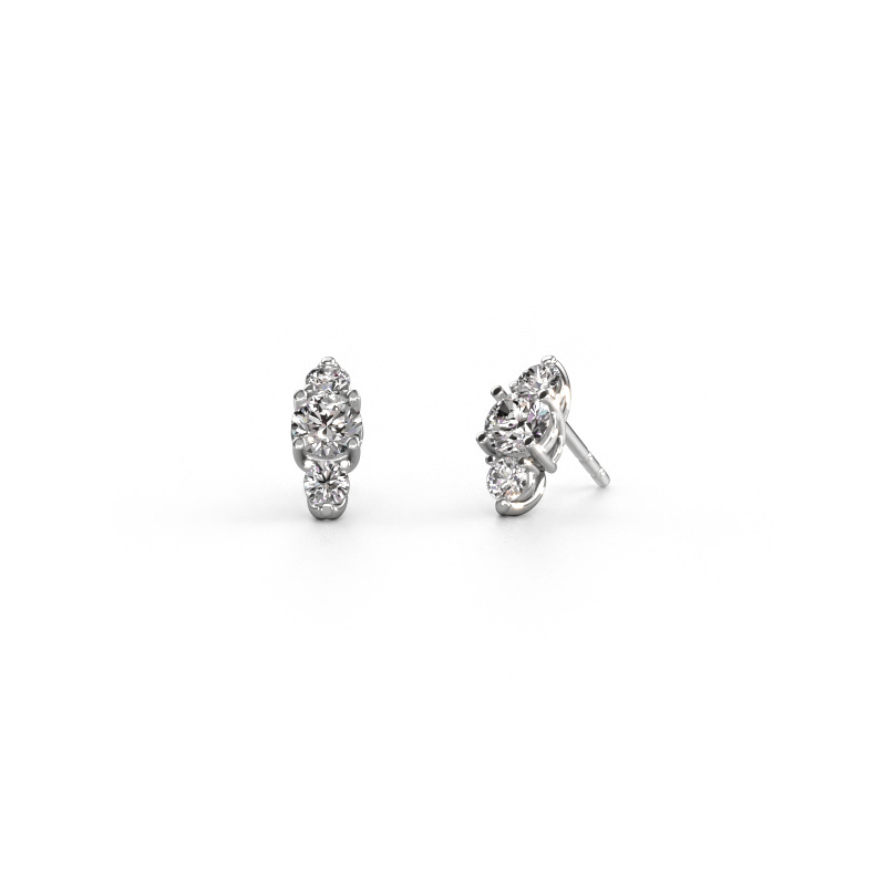 Image of Earrings Amie 585 white gold Diamond 1.40 crt
