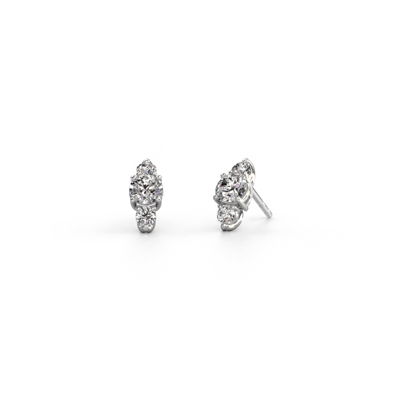 Image of Earrings Amie 950 platinum Diamond 1.60 crt