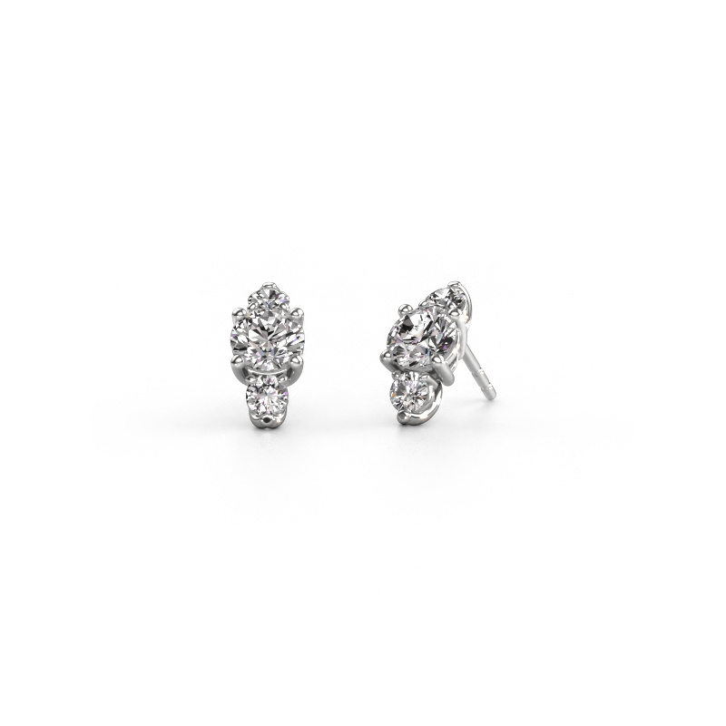 Image of Earrings Amie 950 platinum Diamond 3.00 crt