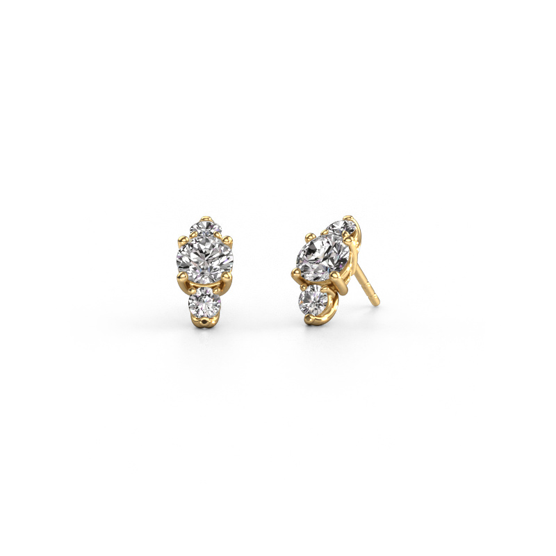 Image of Earrings Amie 585 gold Diamond 3.00 crt