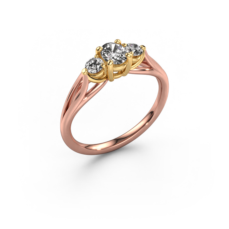 Bild von Verlobungsring Amie OVL 585 Roségold Diamant 0.55 crt