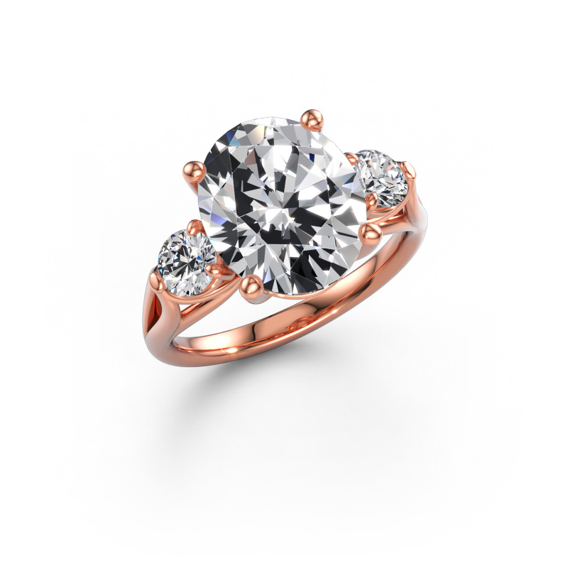 Immagine di Anello di fidanzamento Amie OVL 585 oro rosa Diamante lab grown 5.650 crt
