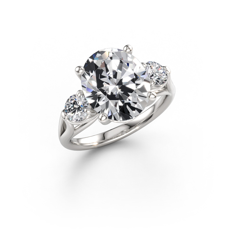 Immagine di Anello di fidanzamento Amie OVL 585 oro bianco Diamante lab grown 5.650 crt