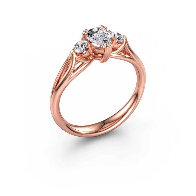 Immagine di Anello di fidanzamento Amie per 585 oro rosa Diamante 0.70 crt