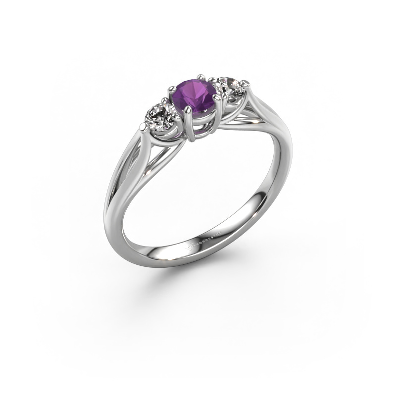 Bild von Verlobungsring Amie RND 585 Weißgold Amethyst 4.2 mm