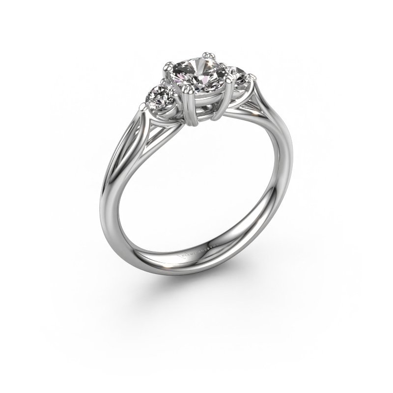 Image of Engagement ring Amie cus 950 platinum Lab grown diamond 0.900 crt