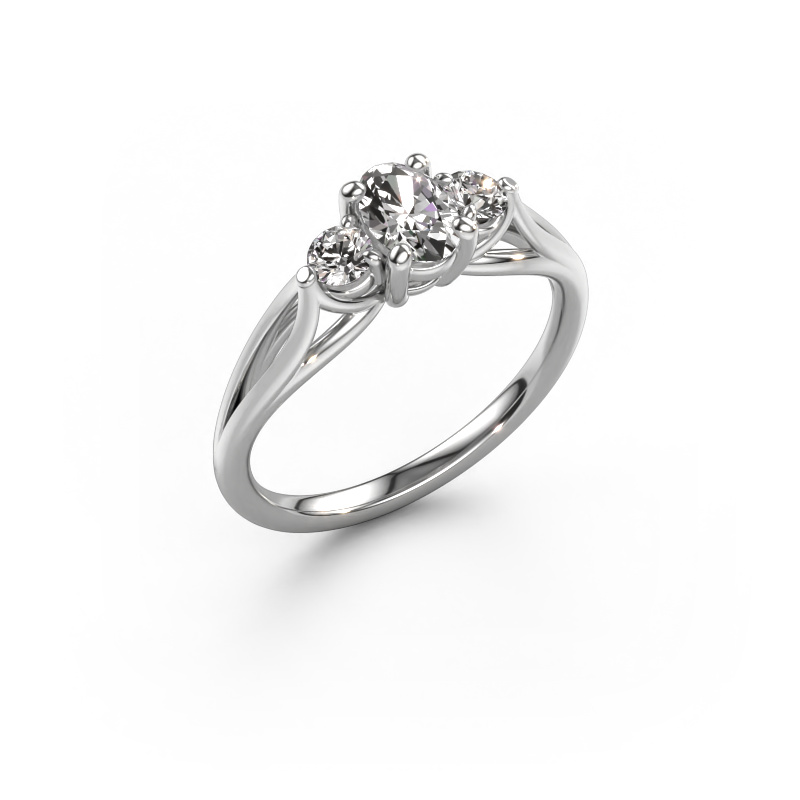 Image of Engagement ring Amie OVL 950 platinum Diamond 0.60 crt