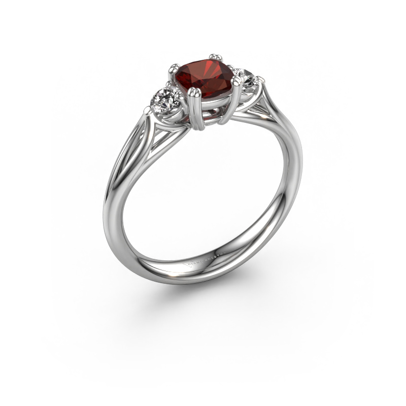 Image of Engagement ring Amie cus 950 platinum Garnet 5 mm