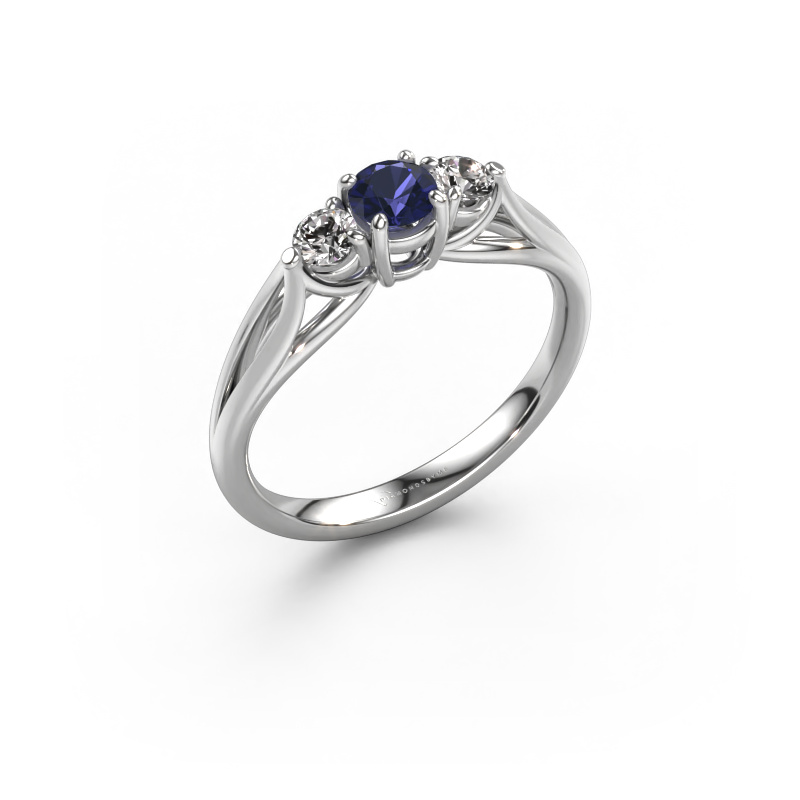 Image of Engagement ring Amie RND 950 platinum Sapphire 4.2 mm