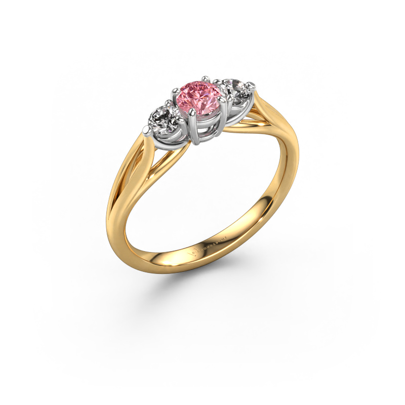 Bild von Verlobungsring Amie RND 585 Gold Rosa Labordiamant 4.2 mm