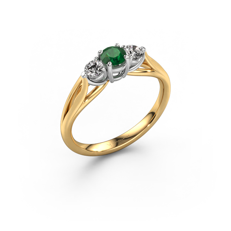 Image of Engagement ring Amie RND 585 gold Emerald 4.2 mm