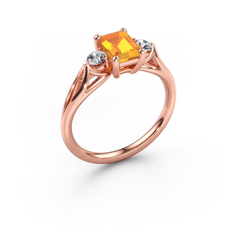 Bild av Förlovningsring Amie EME 585 roséguld Citrin 7x5 mm