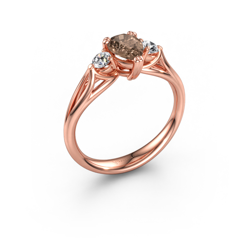 Bild av Förlovningsring Amie per 585 roséguld Brun diamant 0.85 crt
