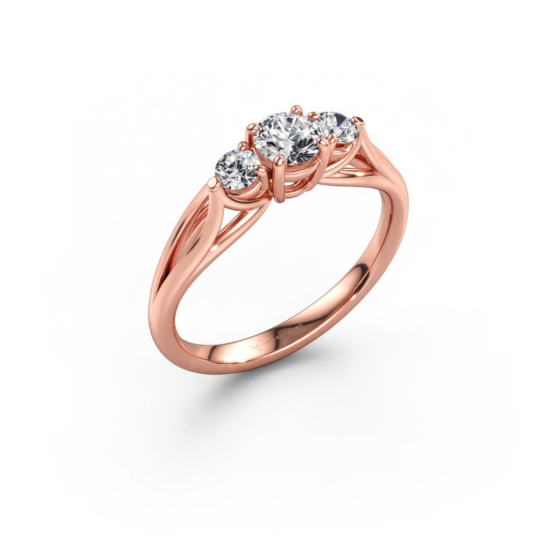 Immagine di Anello di fidanzamento Amie RND 585 oro rosa Diamante 0.60 crt